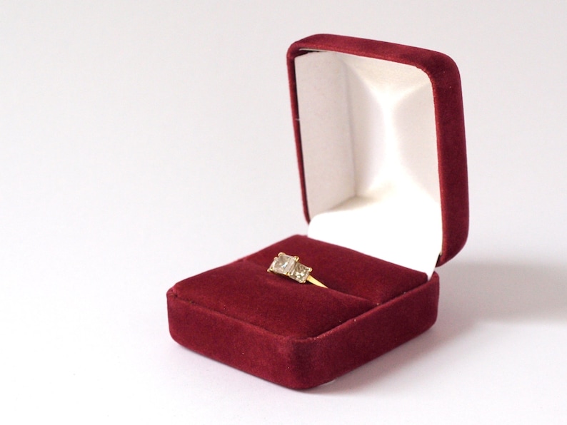 Velvet Ring Box Jewellery Gift Box Weddings, Engagement Ring Box, Proposal Ring Box, Ring Bearer Box, Wedding Ring Holder, Ring Case NORHAM image 3