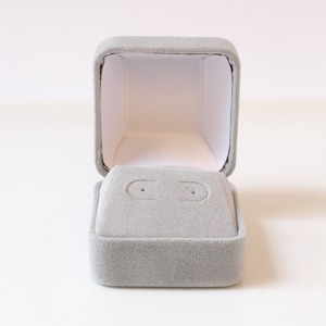 Velvet Grey Earring Box, Earring Gift Box, Earring Jewellery Box, Earring Box for Studs, Earring Presentation Box, Earring Holder ROCHESTER