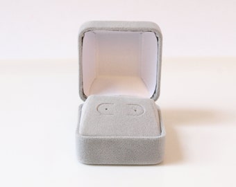 Velvet Grey Earring Box, Earring Gift Box, Earring Jewellery Box, Earring Box for Studs, Earring Presentation Box, Earring Holder ROCHESTER