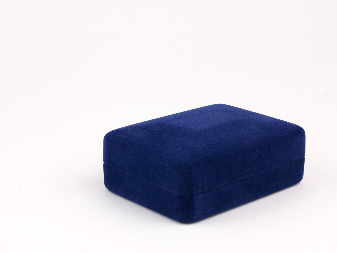 Blue Velvet Necklace Box Classic Jewellery Gift box Soft Etsy