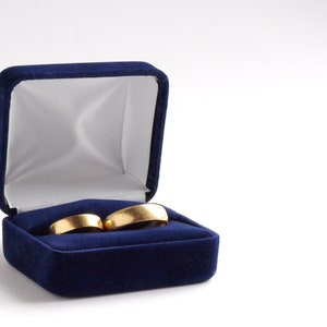 Blue Velvet Double Ring Box, Wedding Ring Box Ring Box for Two Rings, Ring Box Wedding, Ring Bearer Box, Ring Holder, Ring case NORHAM