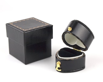 Heart Ring Box: Antique Style with Velvet Interior, Pocket Sized Ring Holder