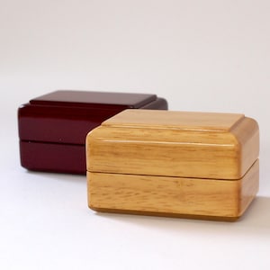 Schöne Holz Ring Box Eheringe, Naturholz oder Palisander Ring Box, Doppel Ring Box Holz, Manschettenknopf Box, Ehering Halter