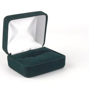 Grünes Samt Ringkästchen, Ringkästchen, Box für zwei Ringe, Ringkästchen, Ringkissen, Box für Trauringe, Ringkissen NORHAM