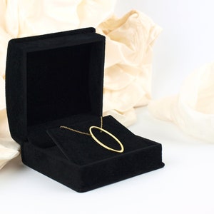 Black Velvet Necklace Gift Box, Jewellery Presentation Box for Necklace, Earrings or Both Pendant Gift Box, Earrings Gift Box, Necklace Case