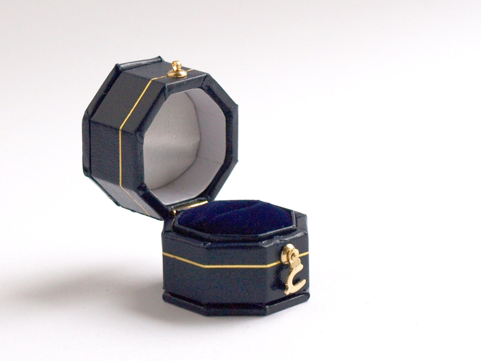 Navy Blue Ring Box Engagement Ring Box Ring Bearer Box Etsy