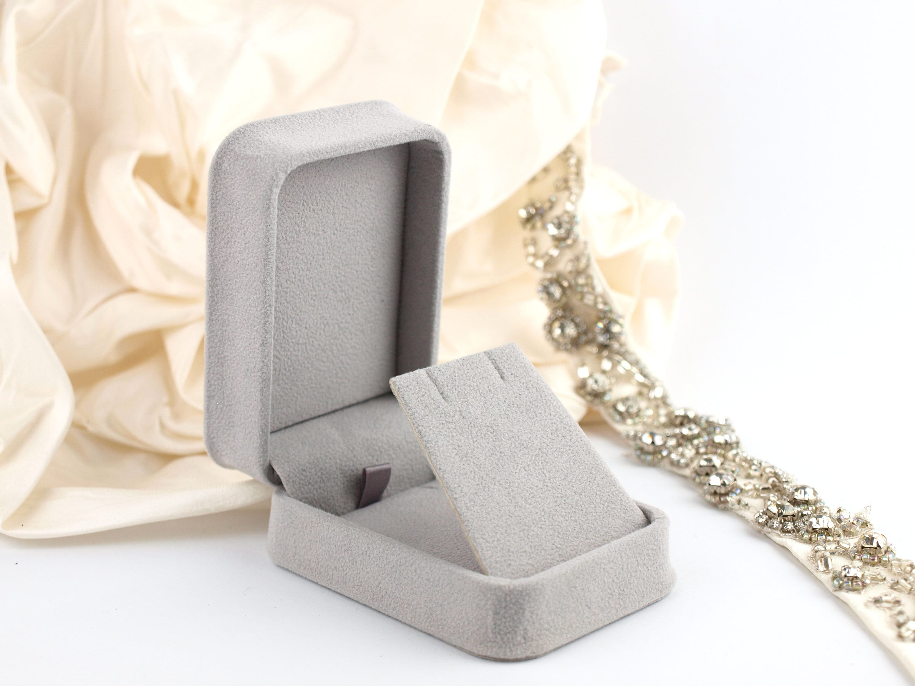Navy Blue Velvet Necklace Box Universal Gift Box for Pendant Etsy UK