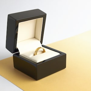 Luxury Black or White Wooden Ring Box for Wedding Ring, Engagement Ring, Heirloom Ring, Gift Box, Box for Ring Bearer, The Sedgwick