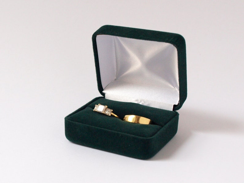 Velvet Ring Box Jewellery Gift Box Weddings, Engagement Ring Box, Proposal Ring Box, Ring Bearer Box, Wedding Ring Holder, Ring Case NORHAM image 7