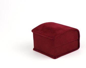 Burgandy Luxury Velvet Earring Box, Velvet Earring Gift Box with Gfit Box, Earring Gift Box, Stud Earring Display, Earring Holder CHELSEA