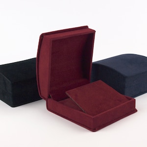 Luxury Velvet Necklace Gift Box, Jewellery Presentation Box for Necklace, Earrings or Both Pendant Gift Box, Necklace Case Jewellery Set Box