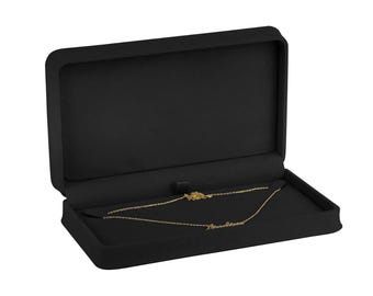 Black Velvet Pearl Box | Large Necklace Box