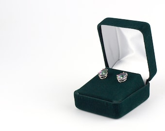 Velvet Earrings Gift Box for Studs and Small Earrings, Earring Presentation Box Available in a Choice of Colours - NORHAM