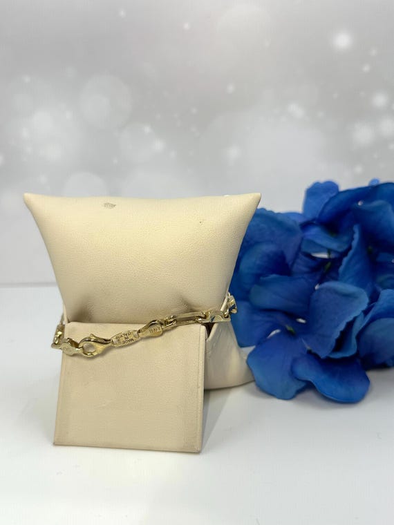 Gold Plated Sterling Silver Bracelet: Rectangular… - image 7