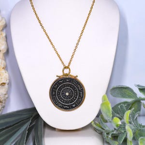 Sterling Silver Zodiac Wheel With Diamond Accent Pendant, Spiritual Pendent Charm, Astrological Zodiac Charms, Celestial Wheel  JPJ053