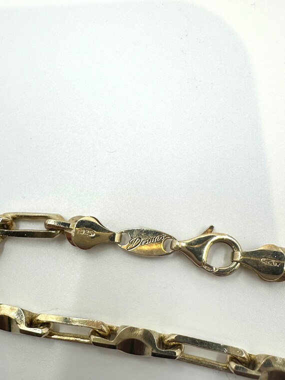 Gold Plated Sterling Silver Bracelet: Rectangular… - image 8