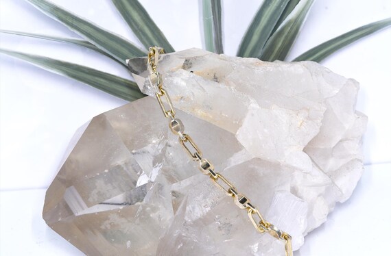 Gold Plated Sterling Silver Bracelet: Rectangular… - image 2