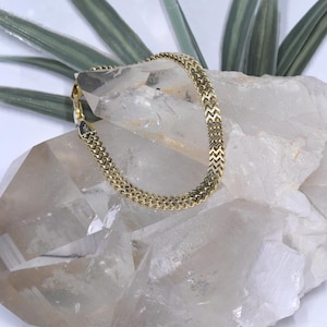 Vintage Italian Sterling Silver Yellow Gold Plated Bracelet