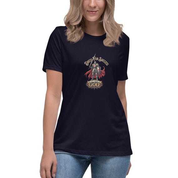 Women's Relaxed T-Shirt-Dress For Success-Full Armor of God