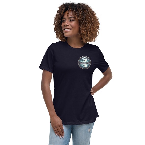 Women's Relaxed T-Shirt Tranquil moonlit landscape t-shirt: By FIL-AM DESIGNS.