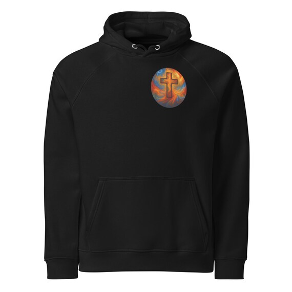 Unisex eco raglan hoodie Cross of Color