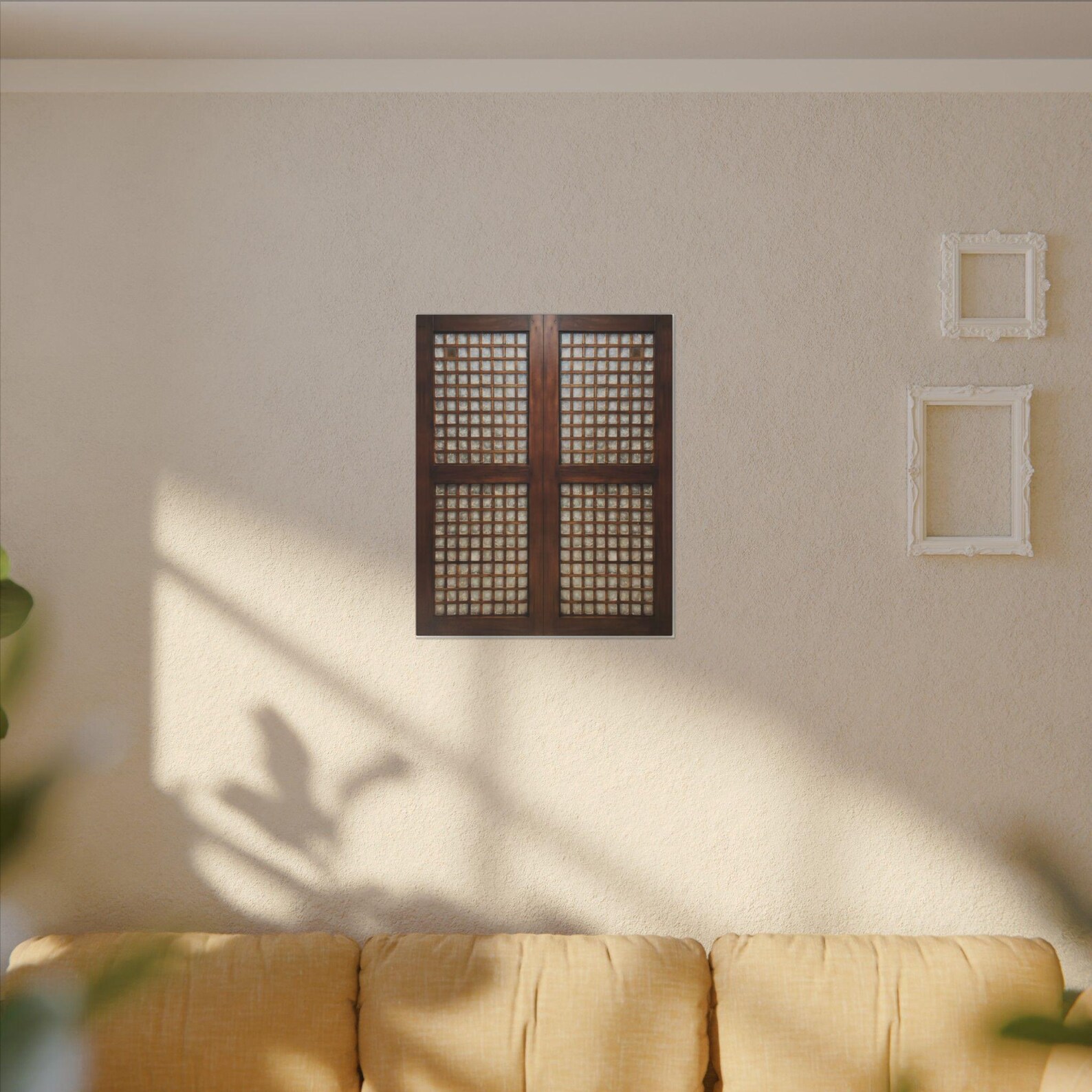 Filipino Capiz Window Canvas Art - Rustic Lattice Wall Décor - Etsy