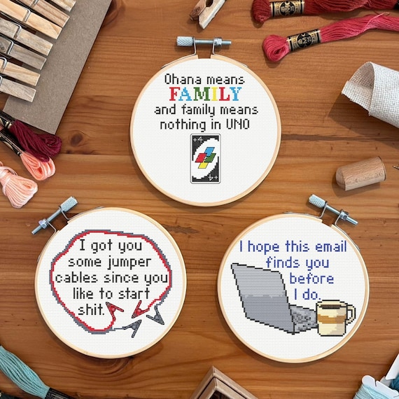 Snarky Bitch 3 Pack - Funny / Rude Cross Stitch Pattern Bundle - Beginner Friendly PDFs