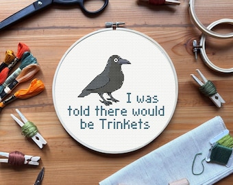 Enttäuschte Krähe - Lustiges Kreuzstichmuster - Snarky Vogel Zitate