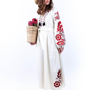 Bohemian Patchwork Tiered Maxi Dress with Ruched Empire Waist main image 1