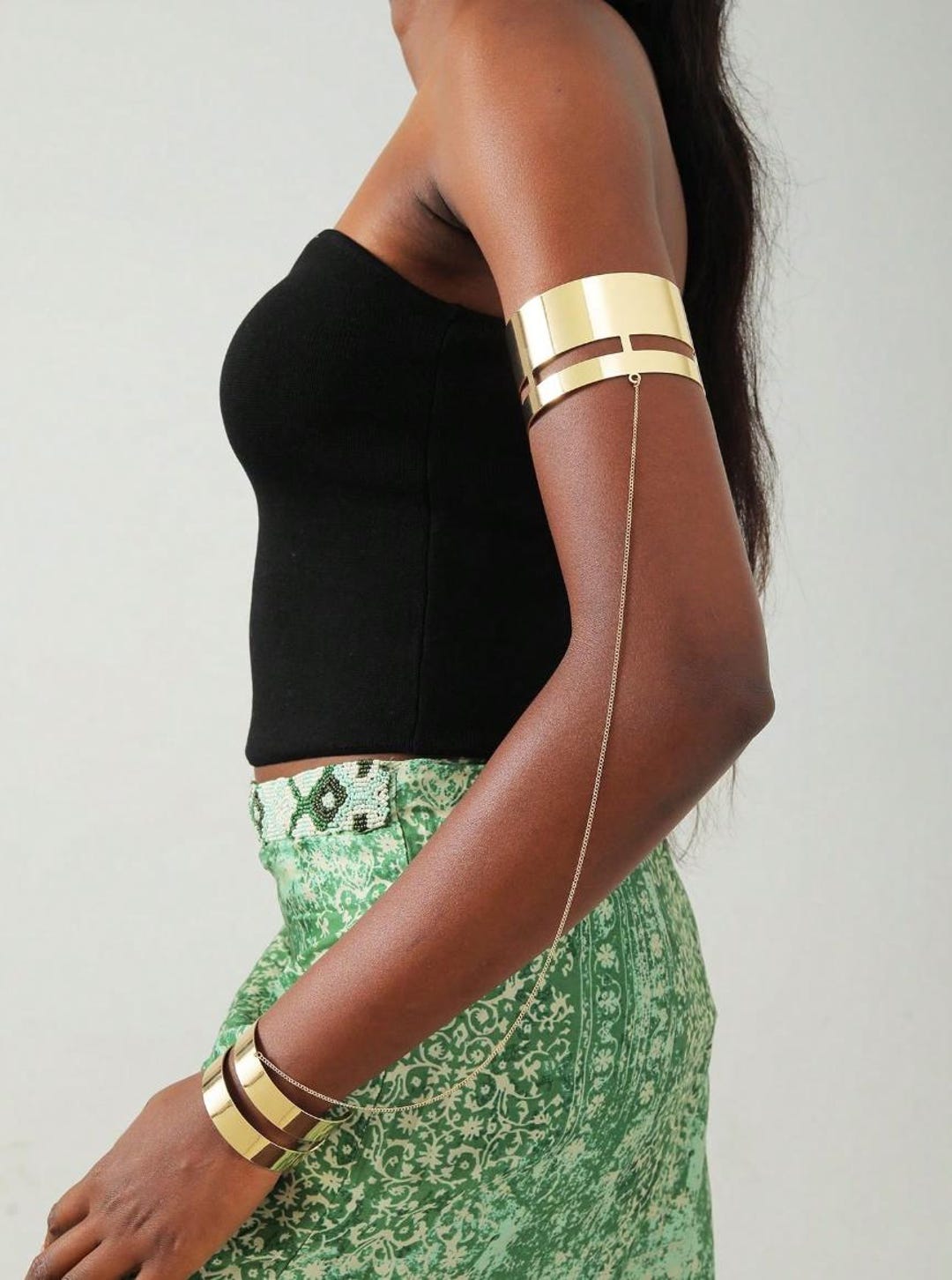 Bohemian Arm Chain, Upper Arm Bracelet, Summer Body Jewelry, Coin Chain ...