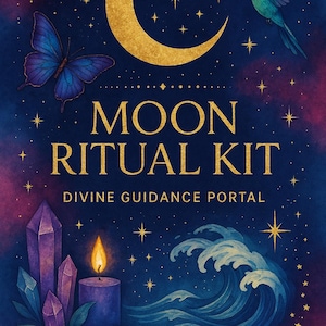 Mond Ritual Kit Printable | Voll- & Neumond Arbeitsblätter | Moon Phase Tracker, Orakel Kartenlegung, Ritual Checkliste | PDF für spirituelle Selbstfürsorge