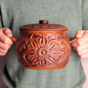 Casserole traditionnelle en terre cuite - Casserole rustique en terre cuite Barro