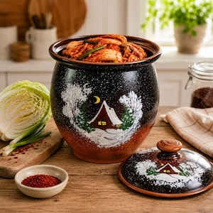 Pentola per kimchi, vaso di fermentazione in ceramica, barattolo di fermentazione in ceramica, regalo per buongustai
