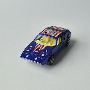Vintage 1972 Matchbox Superfast Siva Spyder: Lesney Diecast Car, Stars & Stripes