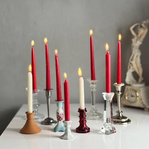 Vintage Taper Candle Holder: Mixed Materials & Styles - Home Decor