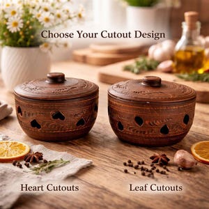 Pote de alho vintage em terracota | Pote de barro vermelho para armazenar cebolas