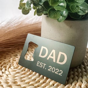 Ouvre-bouteille personnalisé | Cadeau fête des pères | Cadeau garçon d'honneur | Ouvre-cartes | Cadeau pour lui | Ouvre-bouteille personnalisé | Gravure laser