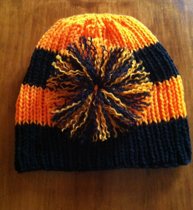 Hand Knit Beanie Cute and Unique Hand Knit Hat Striped Etsy