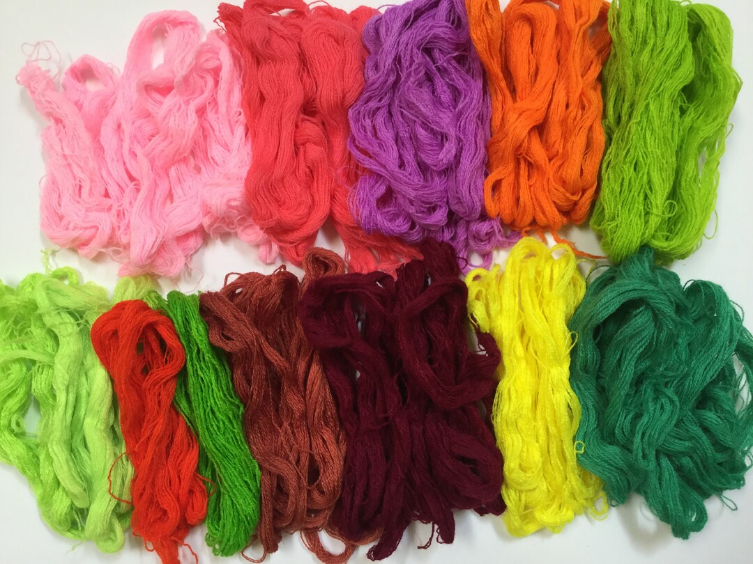 Big Lot of 50 Skeins of Embroidery Floss, Acrylic Cross Stitch