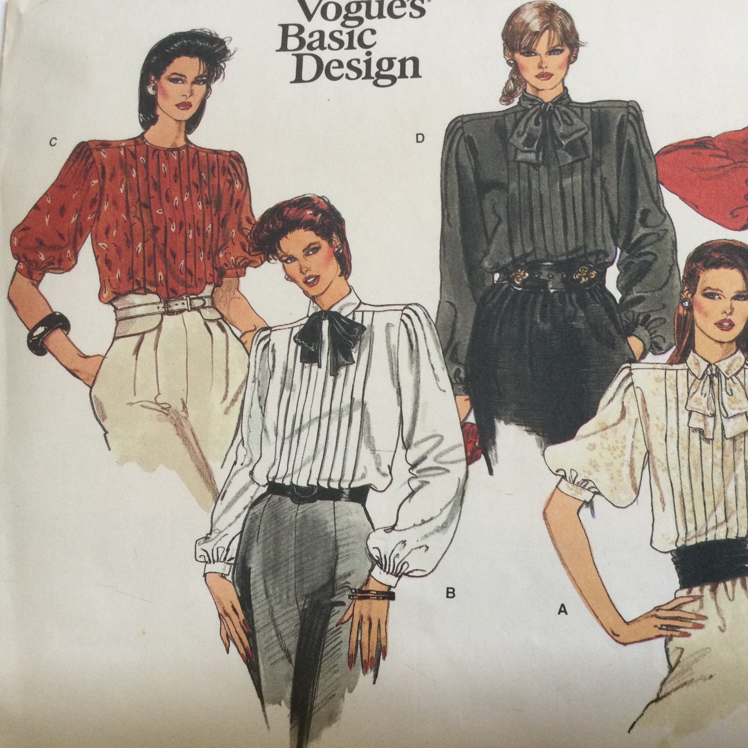 Vogue 1200 Sewing Patterns. Vintage Uncut Misses Loose Fitting Blouses ...