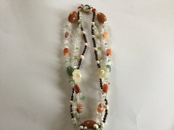 Vintage Stunning Carved Green White Jade Multicol… - image 10