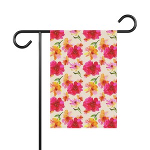 Floral Garden Banner, Decorative Outdoor Flag, Home and Garden Decor, Spring and Summer Decoration, Gift for Garden Lovers