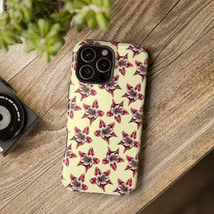 Floral Magnetic Phone Cases, Vintage Style Floral Phone Case, Unique Flower Design, Customized Tough Phone Cover, Gift for Her