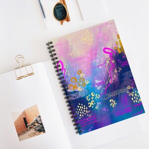 Quaderno a spirale dai colori vivaci: perfetto per scrivere un diario, prendere appunti, come regalo, per la scuola o per l'arte.