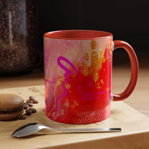 Vibrant Art Mug - Colorful Accent Coffee Cup, Gift for Coffee Lovers, Kitchen Decor, Unique Artwork Mug, Any Occasion, Fun Design
