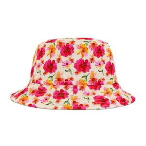Chapéu de balde floral, chapéu de verão, presente para ela, acessório de praia, chapéu de festival, estilo de férias