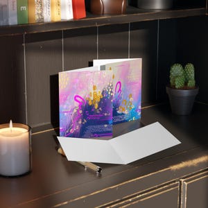 Set di biglietti d'auguri colorati per ogni occasione, compleanno, ringraziamento, celebrazioni, biglietti ispirati all'arte, confezione da 8/16/24