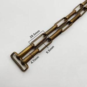 Massiv mässingskedja, råmässingsmaterial, kedja för smyckestillverkning, trädgårdskedja, väggdekorationskedja