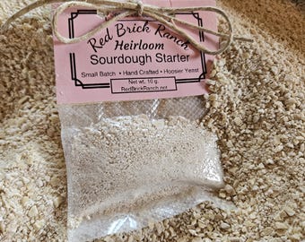Hoosier Heirloom Sourdough Starter - Dehydrated Wild Yeast Culture for Bread Baking - Instant Starter Packet
