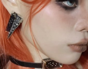 Boucle d'oreille Cyberpunk LED Rythm Response, bijoux Sound Interactive Wave, accessoires Glowing Tech, cadeau DJ unisexe pour amateur de festival de musique rock